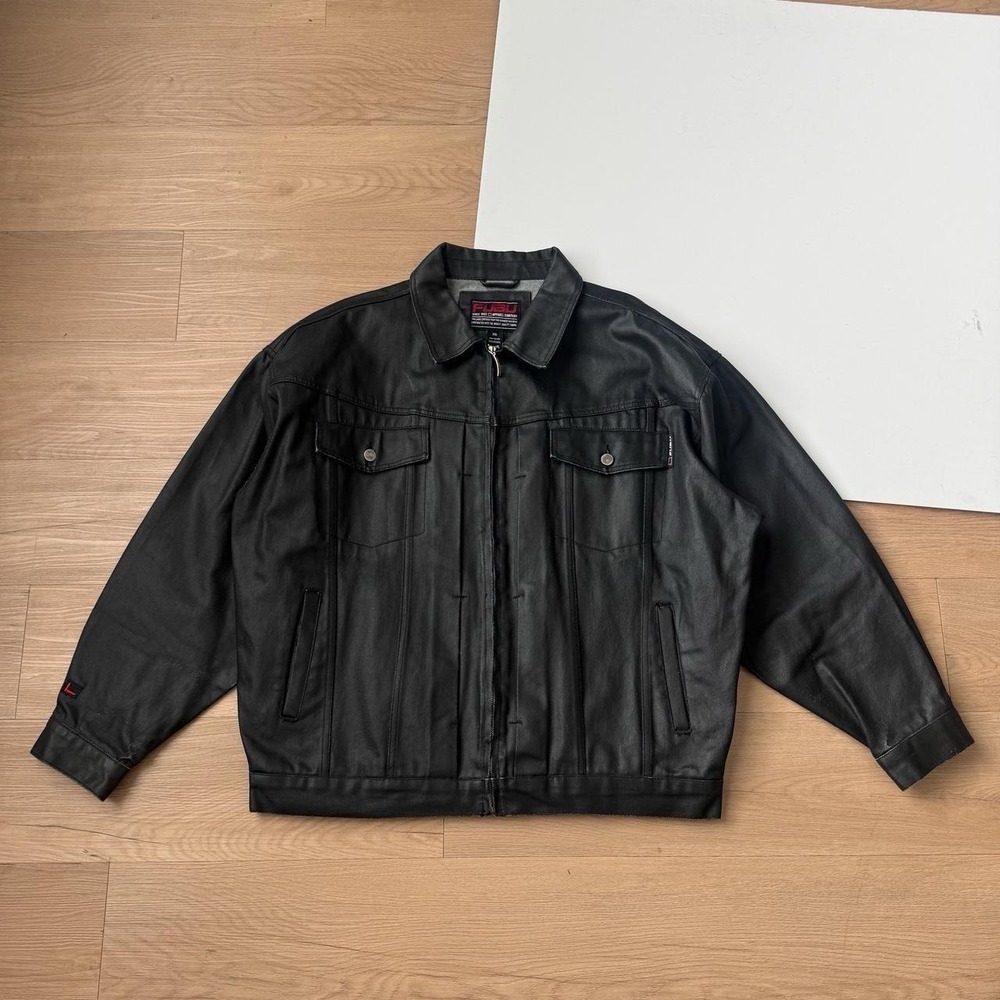 Vintage Y2K Fubu Trucker Jacket XXL Zip Up Cotton Streetwear